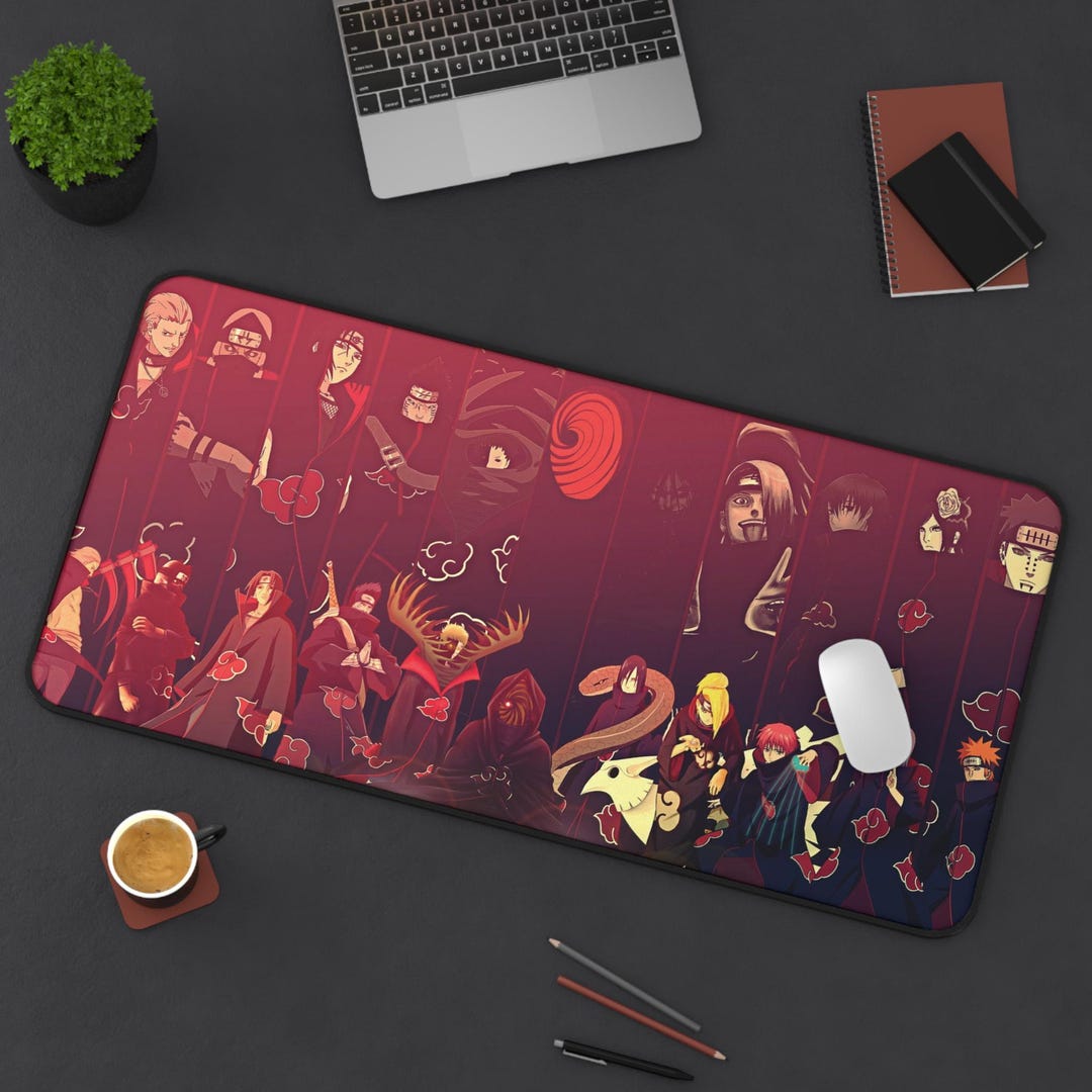 Akatsuki Anime Characters Desk Mat | Large Gaming Mousepad | Anime ...