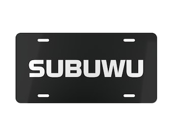 SUBUWU Aluminum License Plate | Anime Meme Car Decor