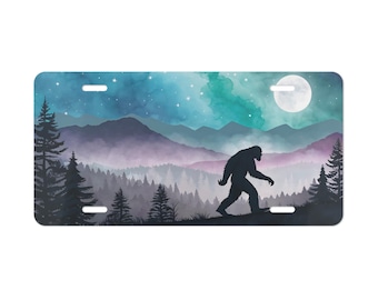 Bigfoot Nature Vanity Plate 12x6 inch