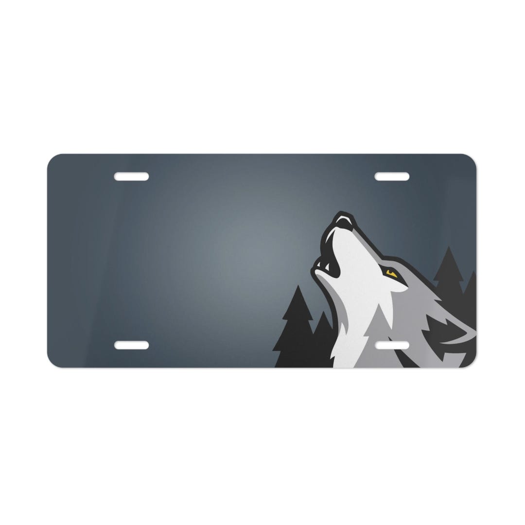 Howling Wolf License Plate | Aluminum Car Tag, Wildlife Decor - Etsy