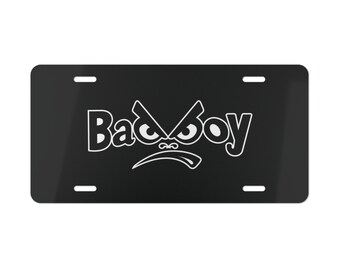 Bad Boys Text Custom Vanity License Plate | Unique Car Tag | Personalized Plate Gift