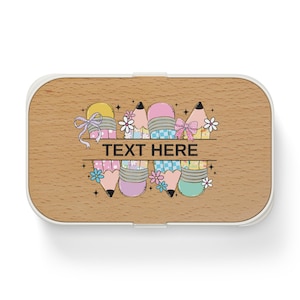 Custom Bento Lunch Box with Strap: Kids School Snack Container