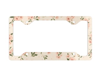 Nummerplaatlijst pastelrozen, bloemen autoaccessoire