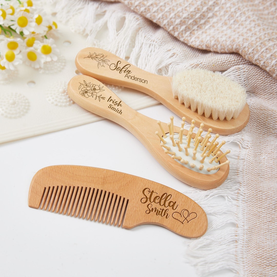 Personalized Baby Hair Brush Set Baby Hair Brush & Comb Etsy
