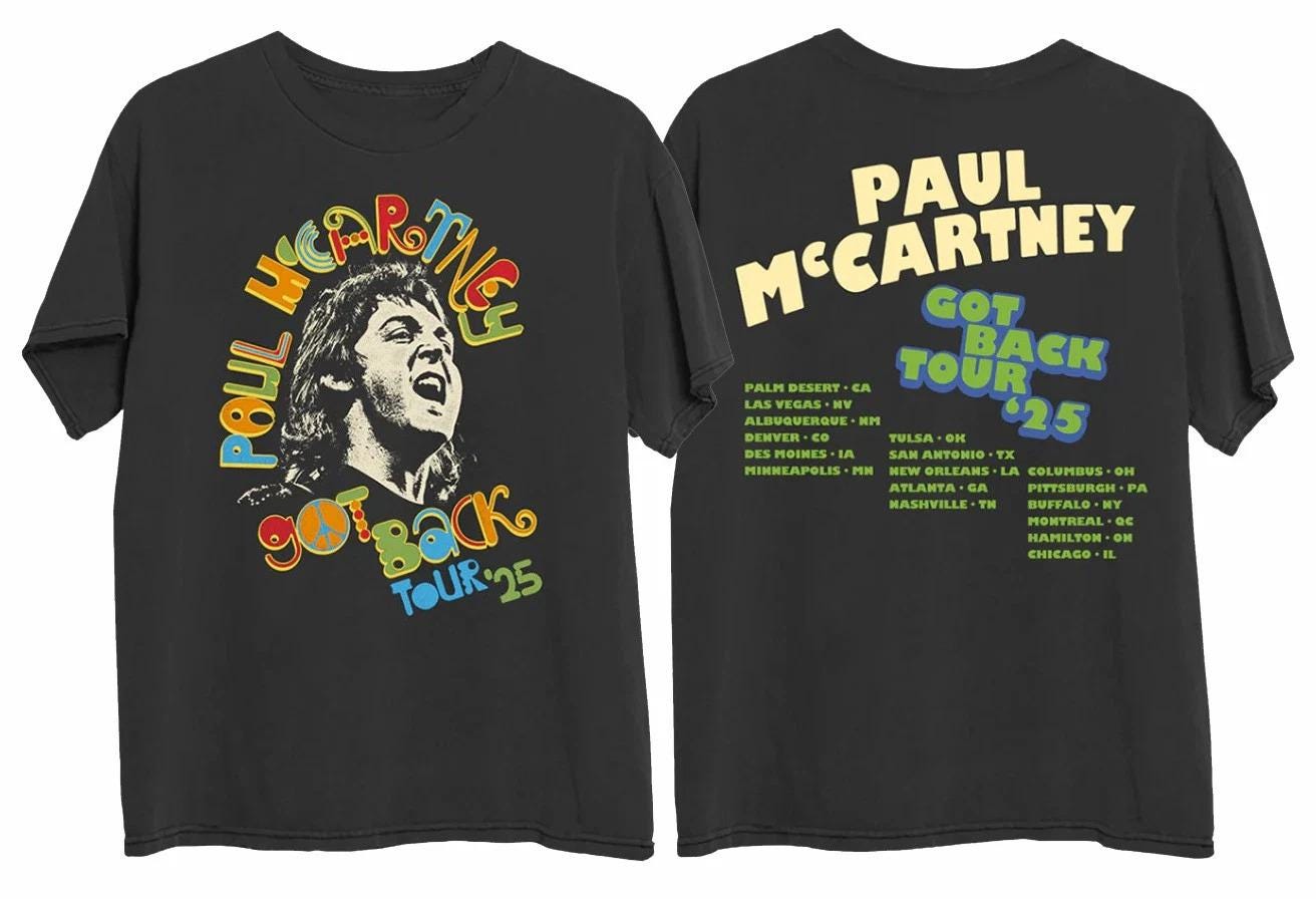 Discover P mccartney Got Back 2025 Peace T-Shirt