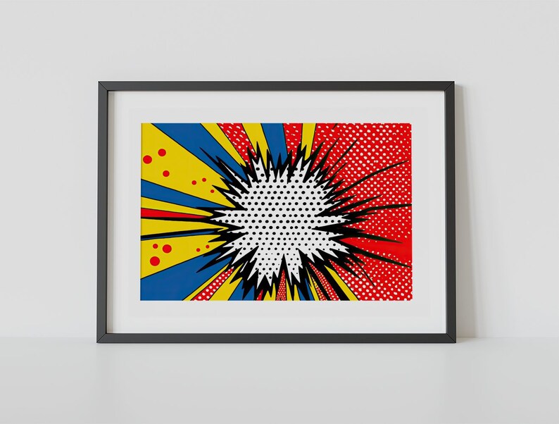 Fireworks Pop Art Vintage Printable Wall Art Retro Comic Etsy