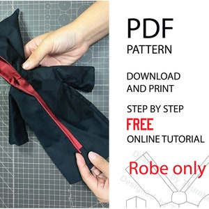 Doll Wizard Robe Sewing Pattern for 1/6 Fashion Doll & BJD (Digital Download)