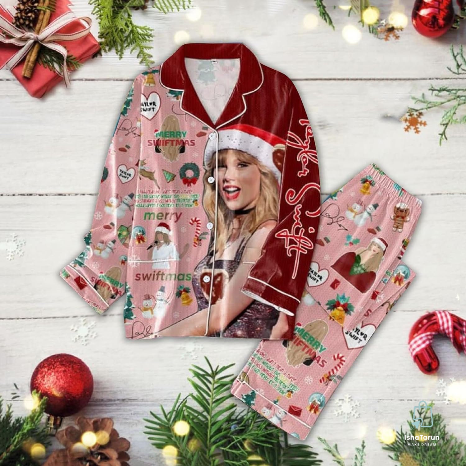 Discover Merry Swiftmas The Eras Tour Taylor Pajamas Set