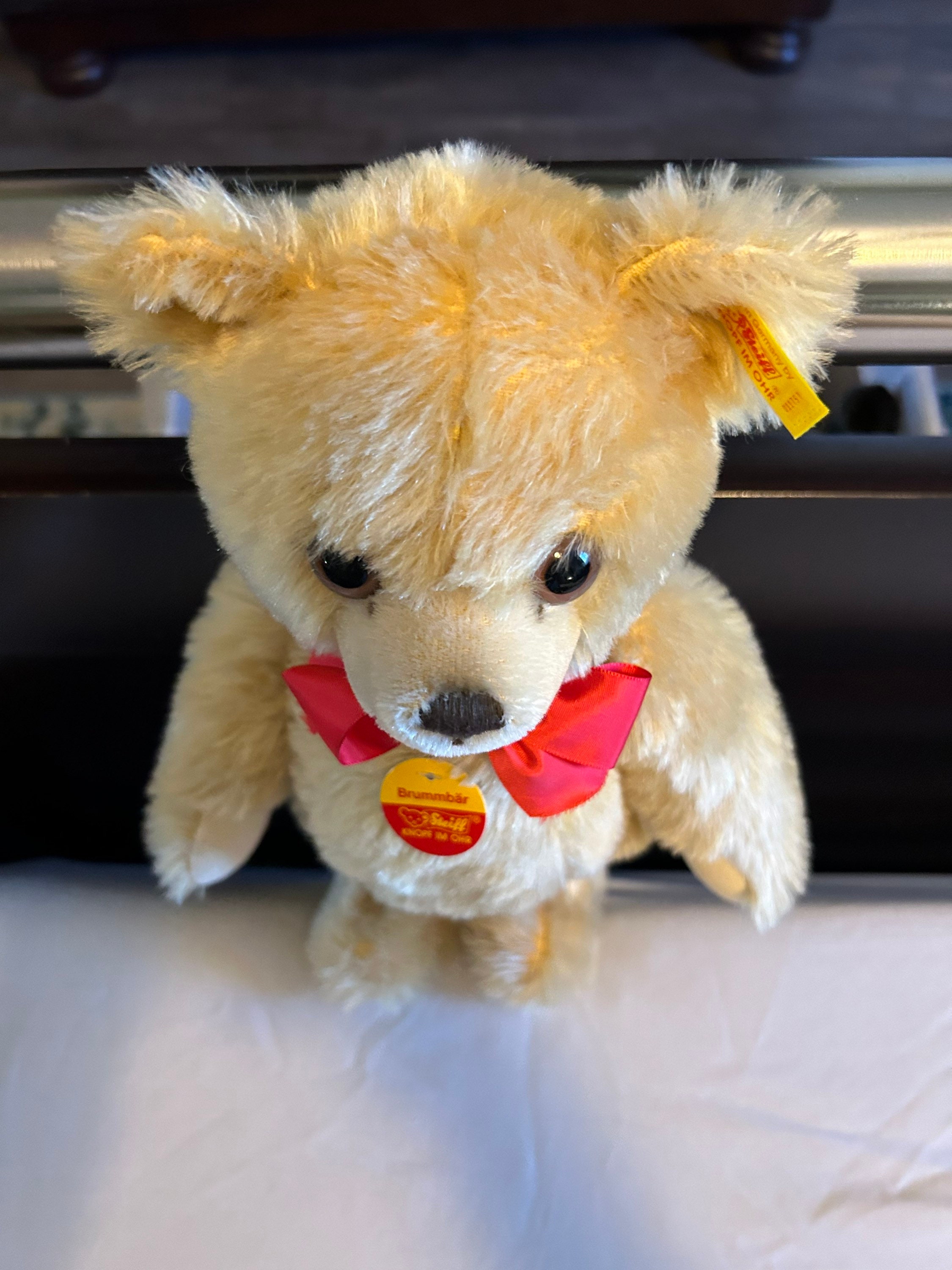 Vintage 80s Steiff Growling Teddy Bear - Etsy