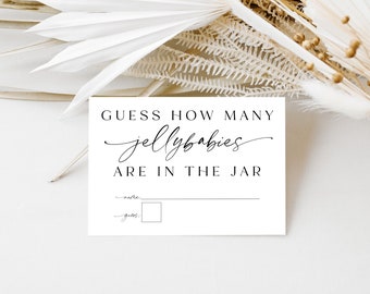 Candy Guessing Game: Minimalist Baby Shower Game (Digital Download)