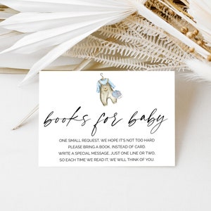 Kleine man boeken voor babykaart, boekverzoek invoegen, jongen baby shower boek voor baby, moderne minimalistische babyshower, babykleding uitnodigen, K1