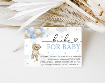 Bär Baby Shower Book Anfragekarte (Digital Template)