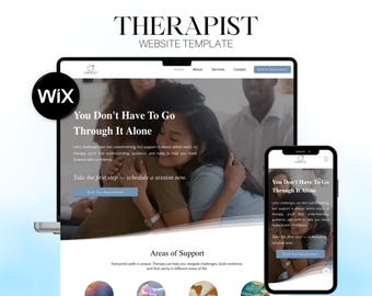 Therapist Wix Website Template, Professional Theme for Psychotherapists, Consultants, Doctors, Counselors, Mental Health Coaches