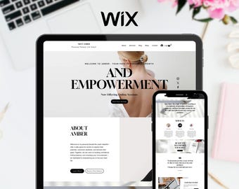 Wix Life Coach Website, Social Media Manager Agency, Small Business, Virtual Assistant Landing Page Design, Minimalist Web Design Template