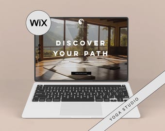 Wix Yoga Template, Wix Website for Yoga Studio, Meditation Coach, Fitness Instructor, Minimalist One Page Web Design for Service Providers