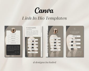 Link In Bio Template Canva, Landing Page for Instagram Tik Tok, Aesthetic Social Media Links Website Template, Made for You Ready to Use