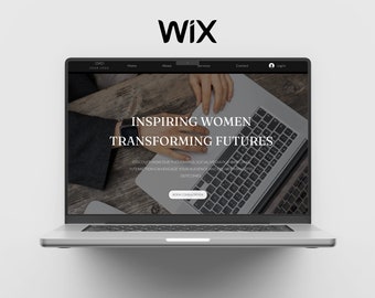 Wix Website Template for Social Media Managers, Luxury One Page Web Design, Simple Business Site for Coaches, Entrepreneurs, Course Creators
