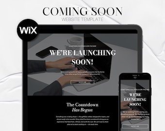 Wix Coming Soon Website Template: Stylish Launch Page (Digital Download)