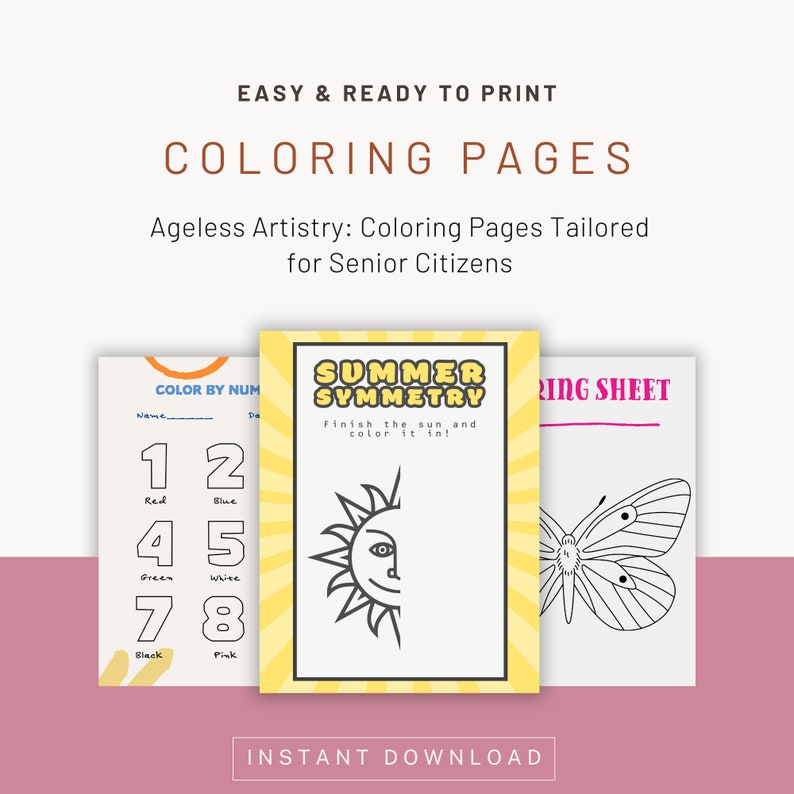 30 Printable Activity Pages for Senior Citizens & Older Adults - Etsy