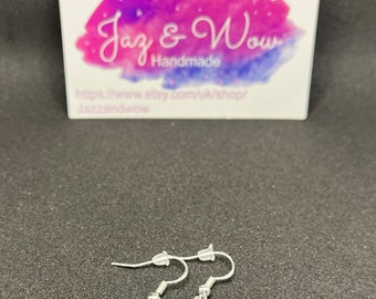 Boucles d'oreilles en argent sterling 925 en forme de fleur bleue faites à la main