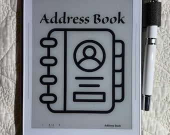 A6 X2 Supernote Nomad Infinite Address Book Organizer Template