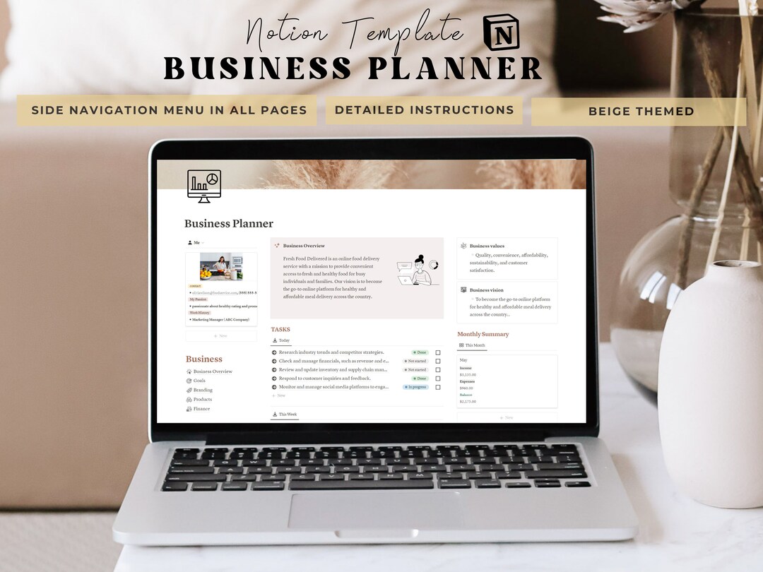 Notion Business OS Template Notation Business Template - Etsy