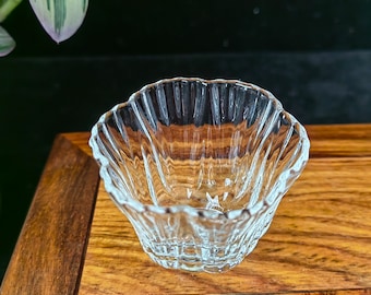 Crystal Glass Tea Cups, Japanese Kung Fu Style, Set of 4