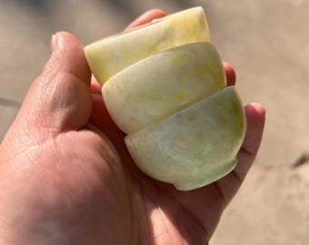 2Pcs JadeTea Cup Natural Texture Collectible Tea Cup  PQ417