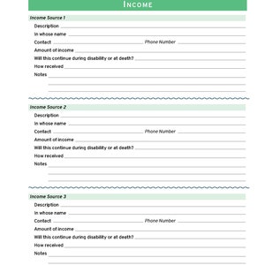 Checkliste für die finanzielle Lage (ausfüllbar). Lebensende-Info. Verfolgen Sie Konten, Kreditkarten, Ausgaben, Einnahmen, Anlagekonten, Kredite