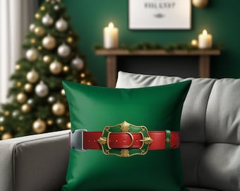 Santa's Belt Festive Pillow