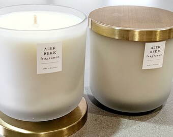 Hand poured Candle in HAMPTON Jar with lid