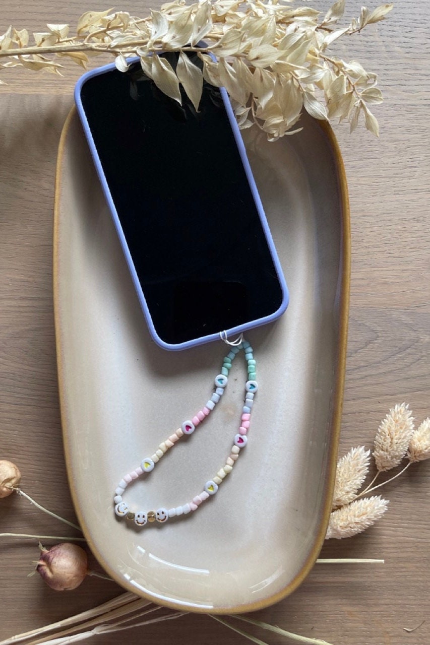 Mobile Phone Chain HAPPY - Etsy