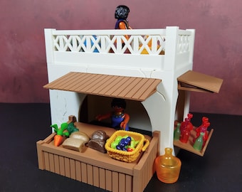 Accesorios Playmobil Custom diorama Edificio Mercado Medieval impresión 3D