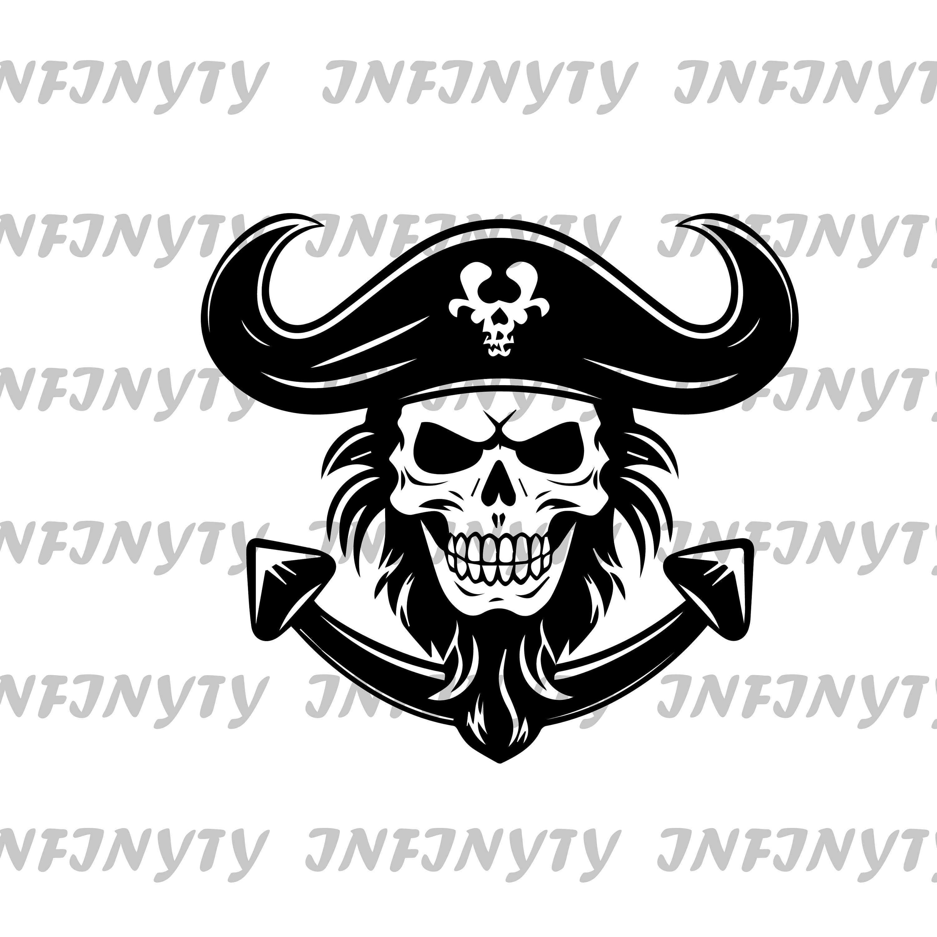 Logo Pirate Flag Laser Engraving Digital Printing Digital Etsy
