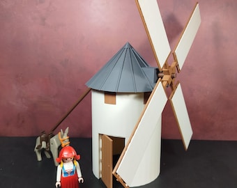 Playmobil accessories Custom diorama Manchego windmill 3D printed