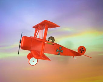 Playmobil Accessories Custom Diorama Mythical Red Baron Airplane 3D Printed