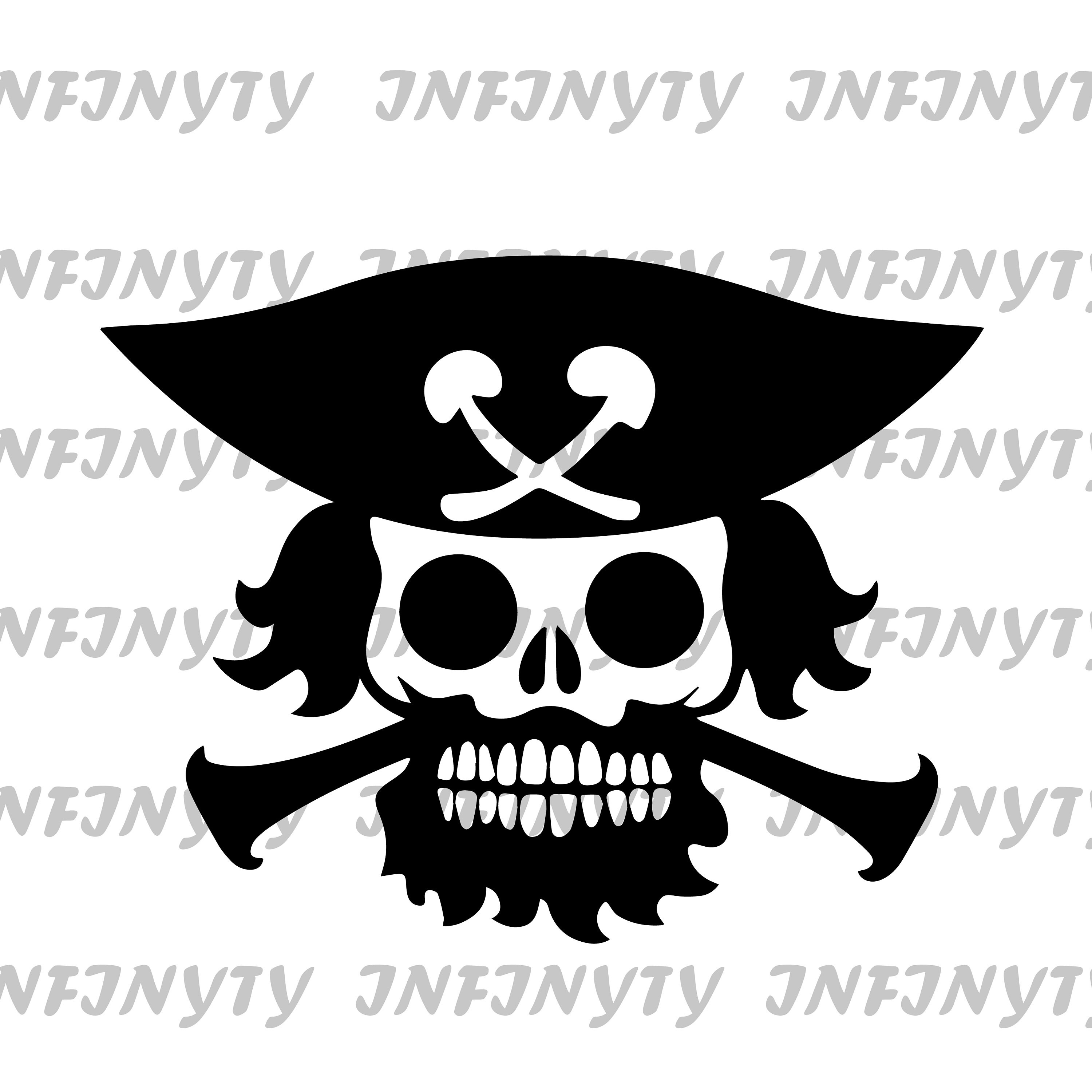 Logo Pirate Flag Laser Engraving Digital Printing Digital Download SVG