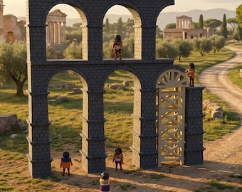 Playmobil accessories Custom Roman aqueduct 3D printed