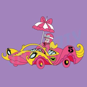 Wacky Races Penelope Pitstop clip art Imagen impresión digital Descarga digital clipart , PNG Transparent background, JPG, vector file