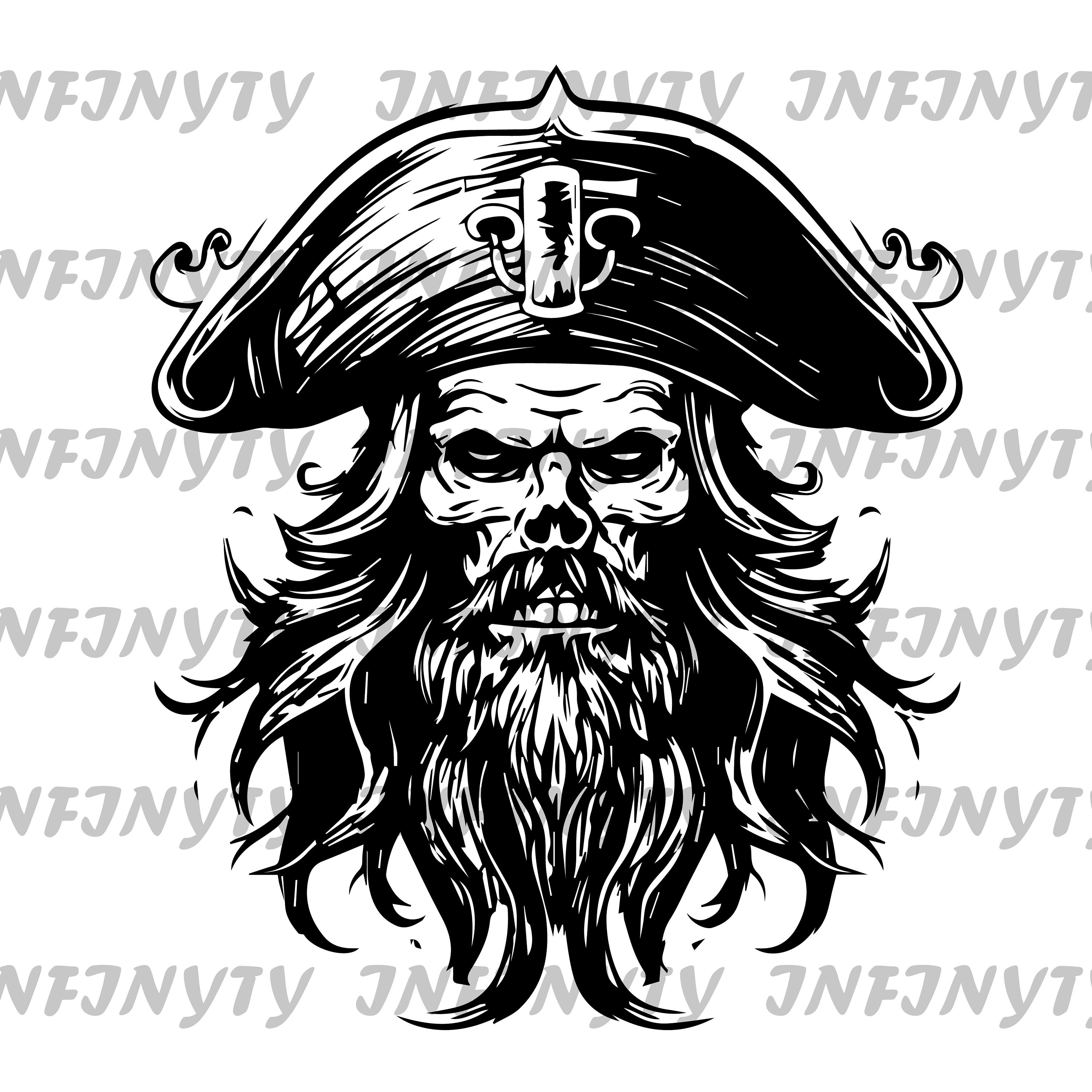 Logo Pirate Flag Laser Engraving Digital Printing Digital Download SVG