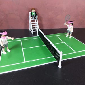 Playmobil Custom Diorama Accessories Tennis Court Match 3D Printing