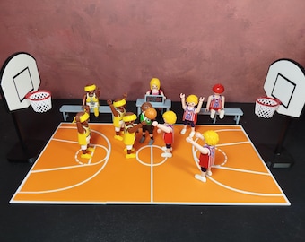 Playmobil Custom diorama cancha de baloncesto impresión 3D