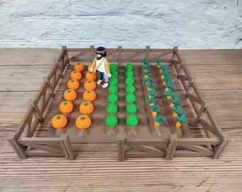 Playmobil Custom huerto medieval para diorama campo de cultivo impresión 3D