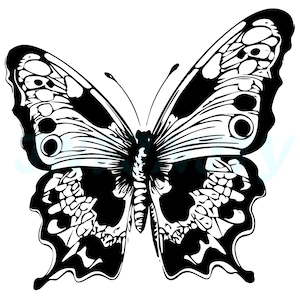 Mariposas voladoras monocromáticas Estampado Vectorial Sin Costura