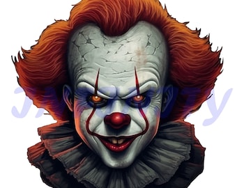 It killer clown Color image for laser engraving or digital printing Digital download SVG, PNG, Jpg, vector file