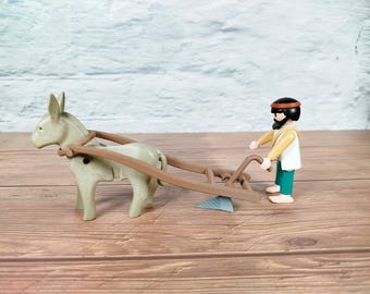 Playmobil Custom medieval plow for crop field diorama