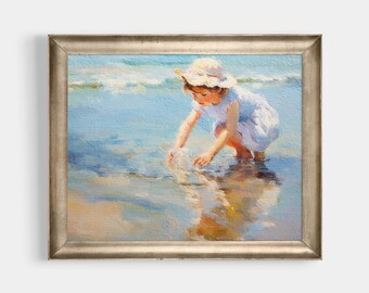 ビーチにいるヴィンテージ ガール、印刷可能なウォール アート、ビーチ プリントのダウンロード、ビーチ ハウスのプリント、ヴィンテージ ビーチの写真のダウンロード、アートのダウンロード、JP0441