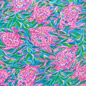 Fabric “ Pink Turtle ” #185 - Cotton Jersey LP