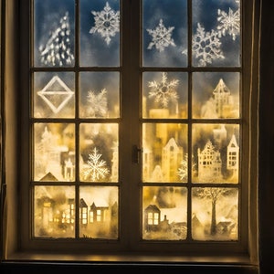 Christmas Stencils – Snow Windows