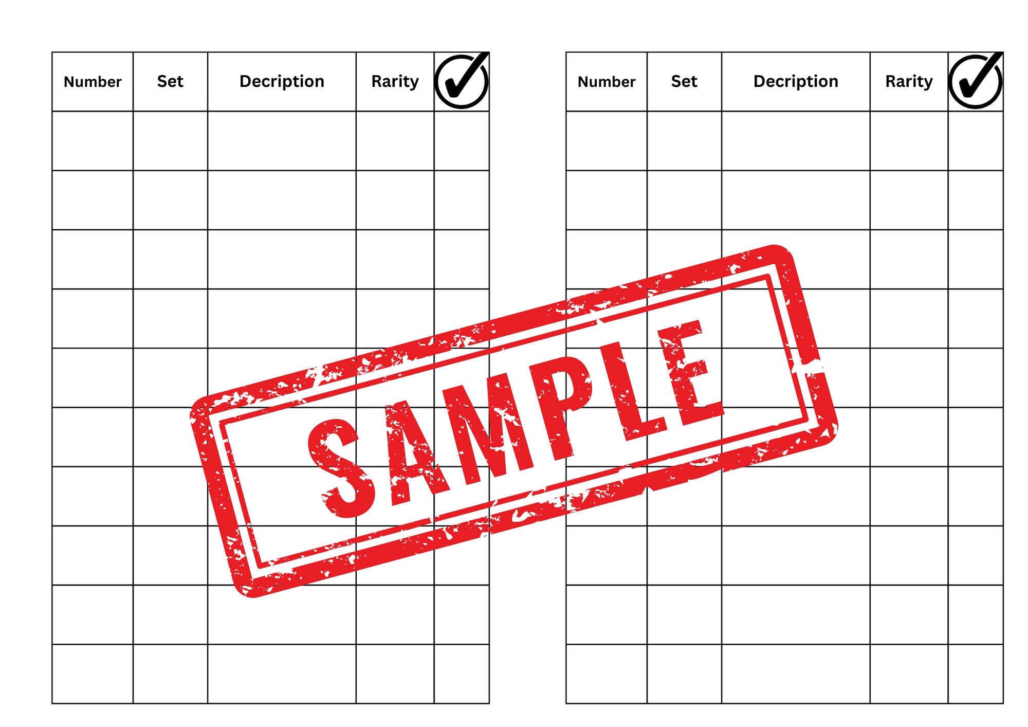 Collecting Lists, Blank Ready to Use, Ready to List Your Collections